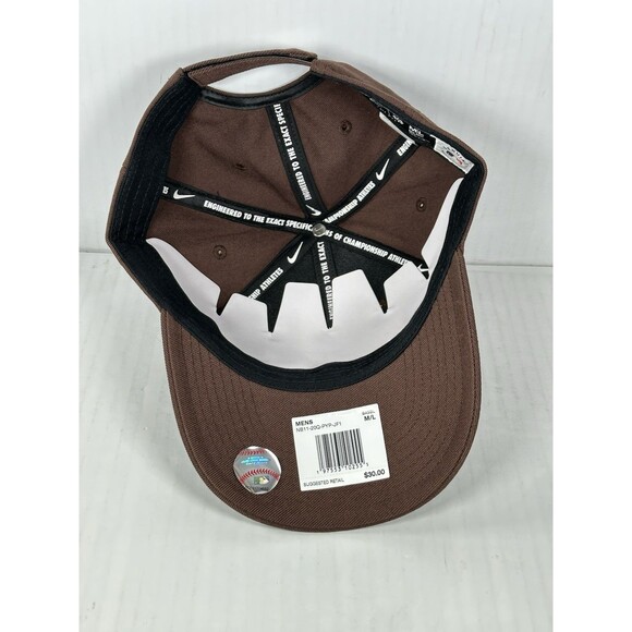 Size M/L San Diego Padres Nike Club Cap Brown Adjustable Baseball Hat NWT - Picture 5 of 5